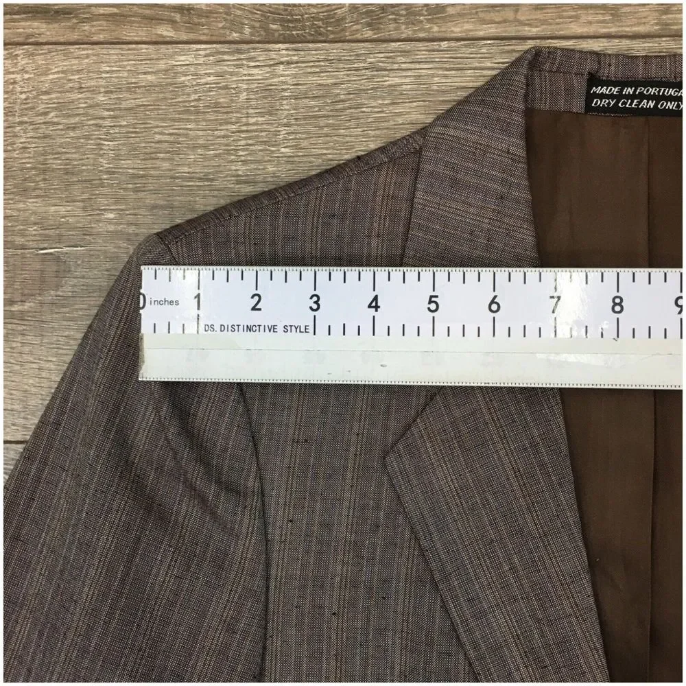VINTAGE Mens Blazer Sport Coat Two Button‎ Casual Jacket Size 40R Wool Suit